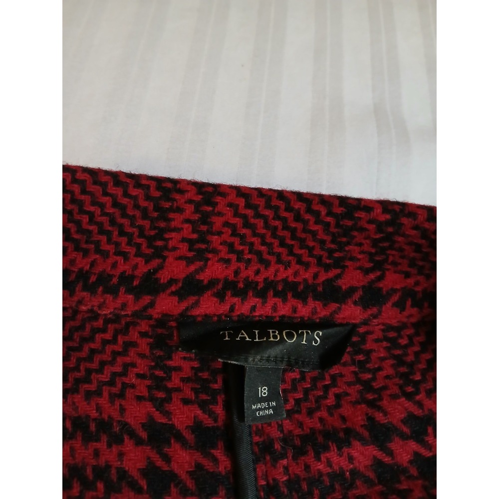 Talbots Blazer 18 Wool Blend Herringbone Plaid Office Preppy Work Career Capsule - Picture 5 of 15